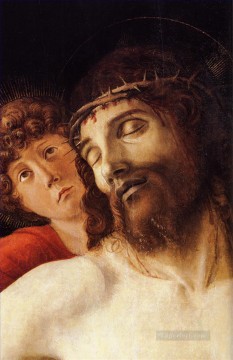 ジョバンニ・ベリーニ Painting - 二人の天使に支えられた死んだキリスト dt1 ルネサンス ジョヴァンニ・ベッリーニ